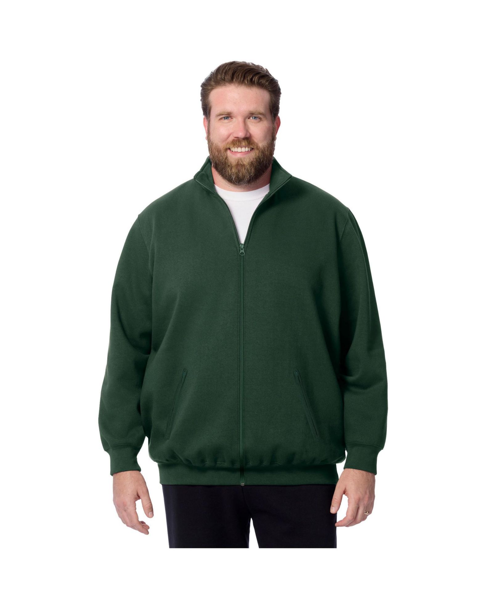 KingSize Men's Reverse Weave Zip Up Jacket