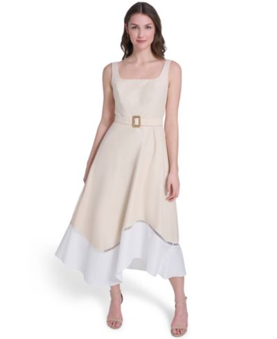 Eliza J Women's Square Neck Midi Dress