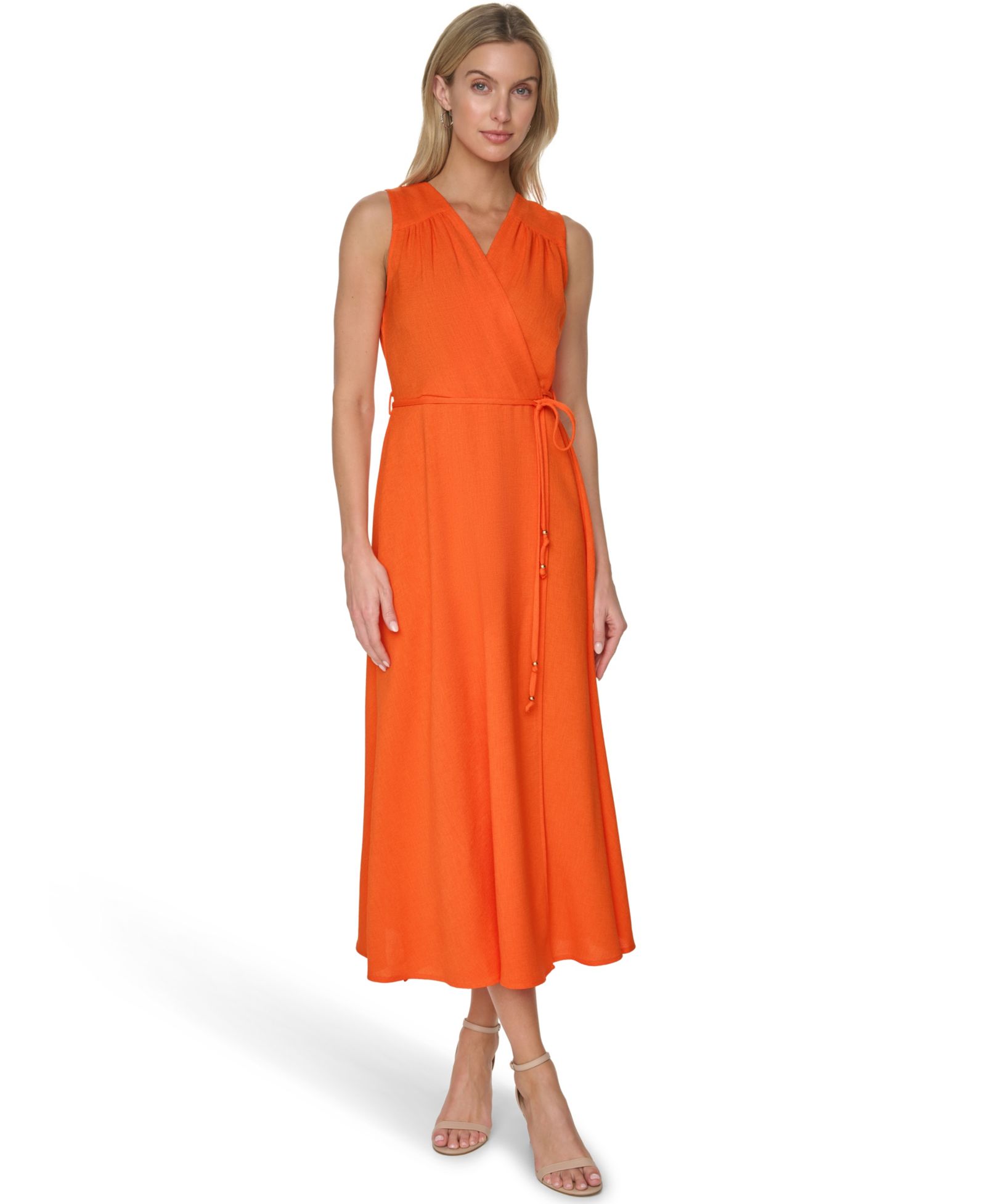 Calvin Klein Женский V-Neck Midi Dress