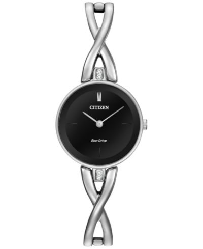 Женские часы Citizen Eco-Drive Stainless Steel Bangle 23mm EX1420-50E