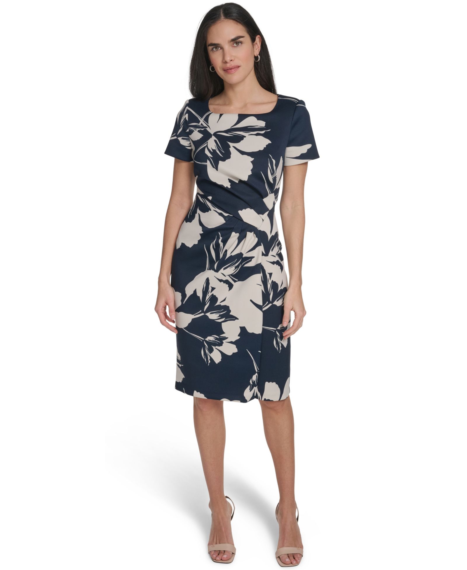 Calvin Klein Women’s Square-Neck Sheath Midi Dress