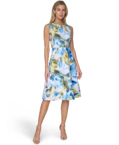 Calvin Klein Women’s Boat Neck Midi Dress