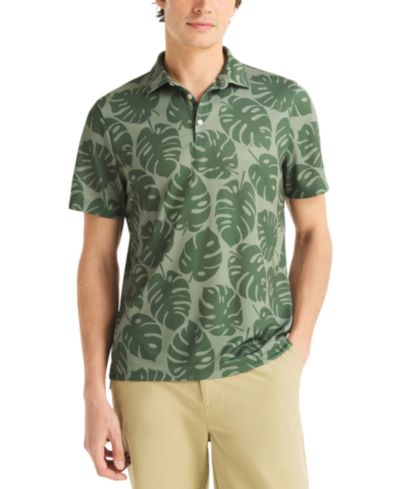 Nautica Men's Short-Sleeve Frond Print Golf Polo Shirt