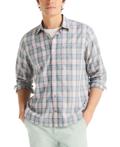 Мужская рубашка Nautica Long-Sleeve Lawn Cotton Plaid