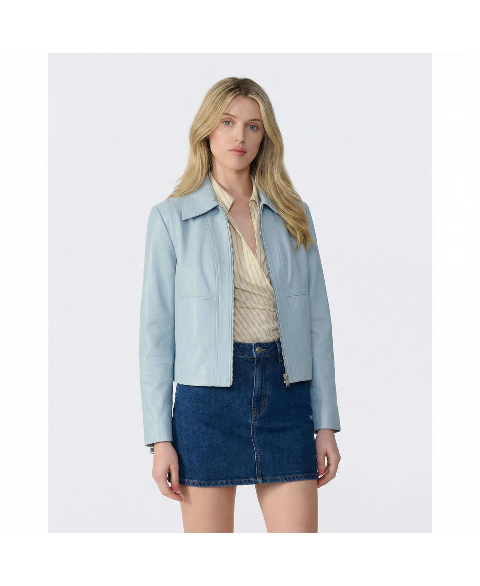 Furniq UK Women's Daisy Leather Jacket