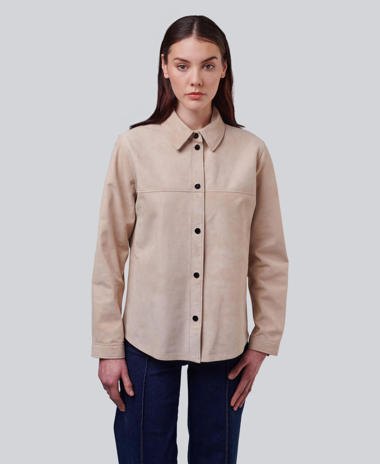 Furniq UK Women's Sabine Suede Shirt Jacket
