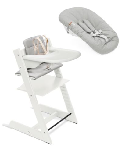 Stokke Baby Tripp Trapp Highchair with Cushion, Tray and Newborn Set