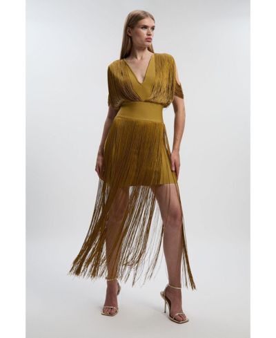 Женское платье Karen Millen Bandage Knit с бахромой