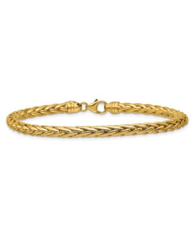 Браслет Curata Jewelry из желтого золота 18k, плетение Spiga, ширина 3.1mm, длина 7.5 Inch