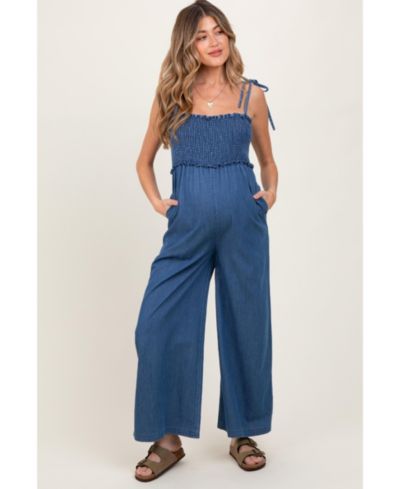 Женский комбинезон Pinkblush Chambray Shoulder Tie Smocked