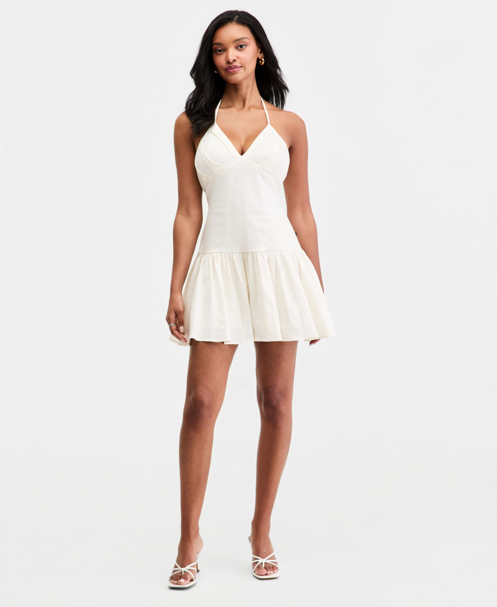 Женское мини-платье Bar III Linen-Blend Drop-Waist