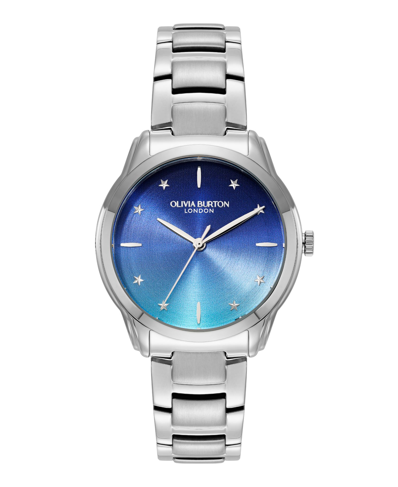 Olivia Burton Women's Colourwave Silver Tone Stainless Steel Bracelet Watch, 36mm
