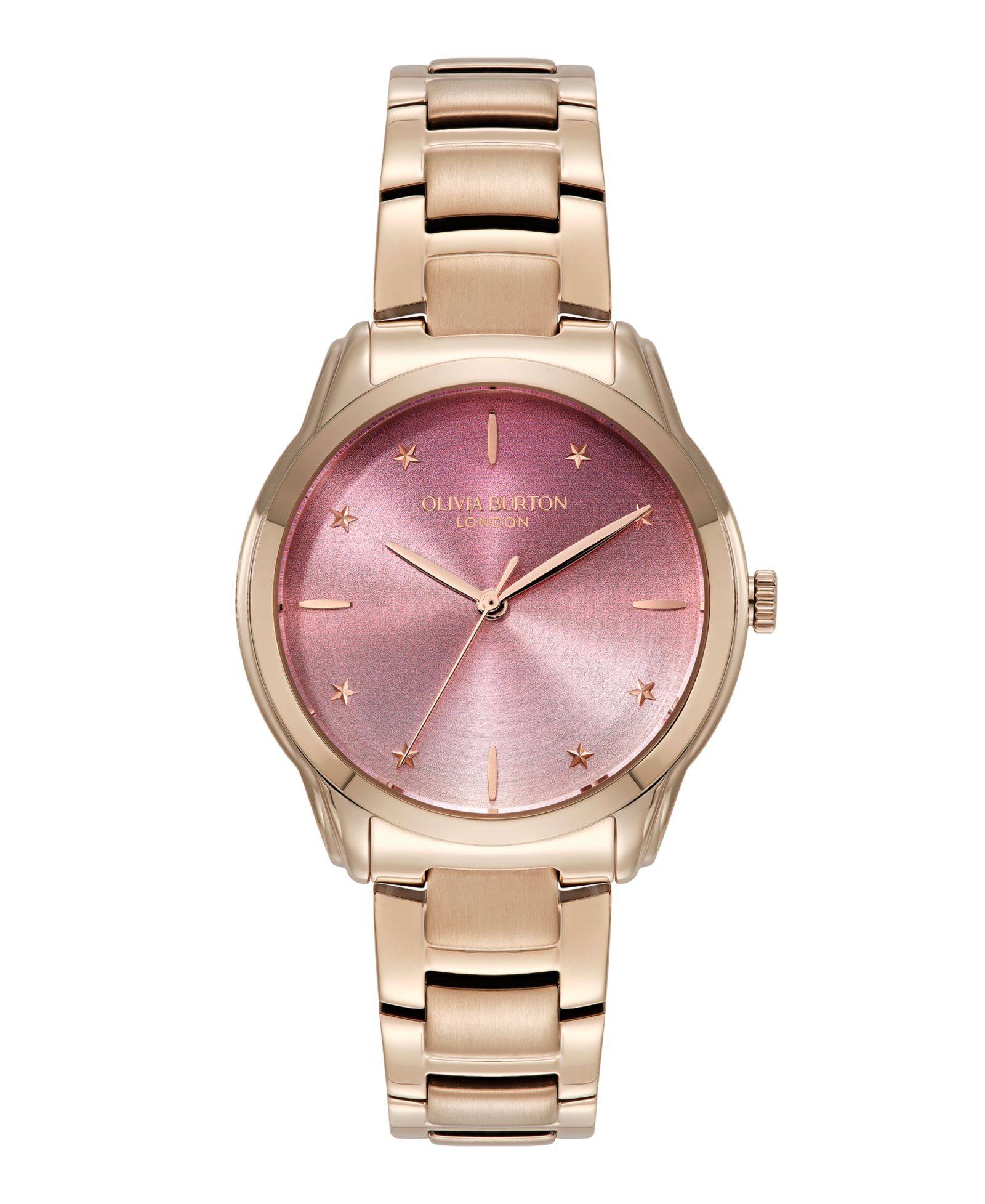 Женские наручные часы Olivia Burton Colourwave Rose Gold Tone Stainless Steel, 36mm