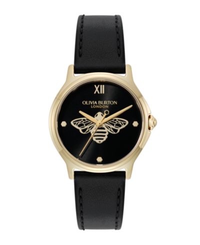 Olivia Burton Женские часы OB Classic Bee Black Leather Strap 29.8mm