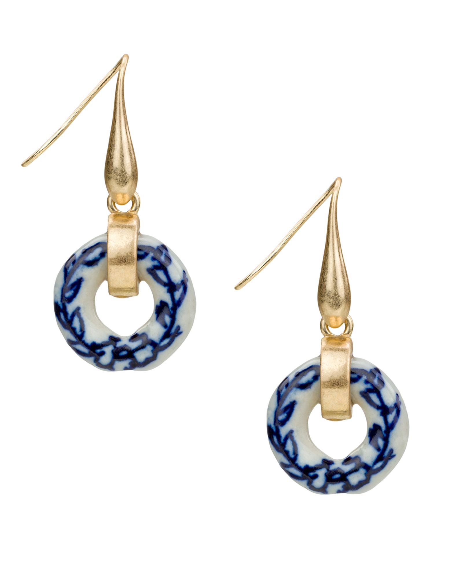 Patricia Nash Gold-Tone Plated Circle Drop Earrings