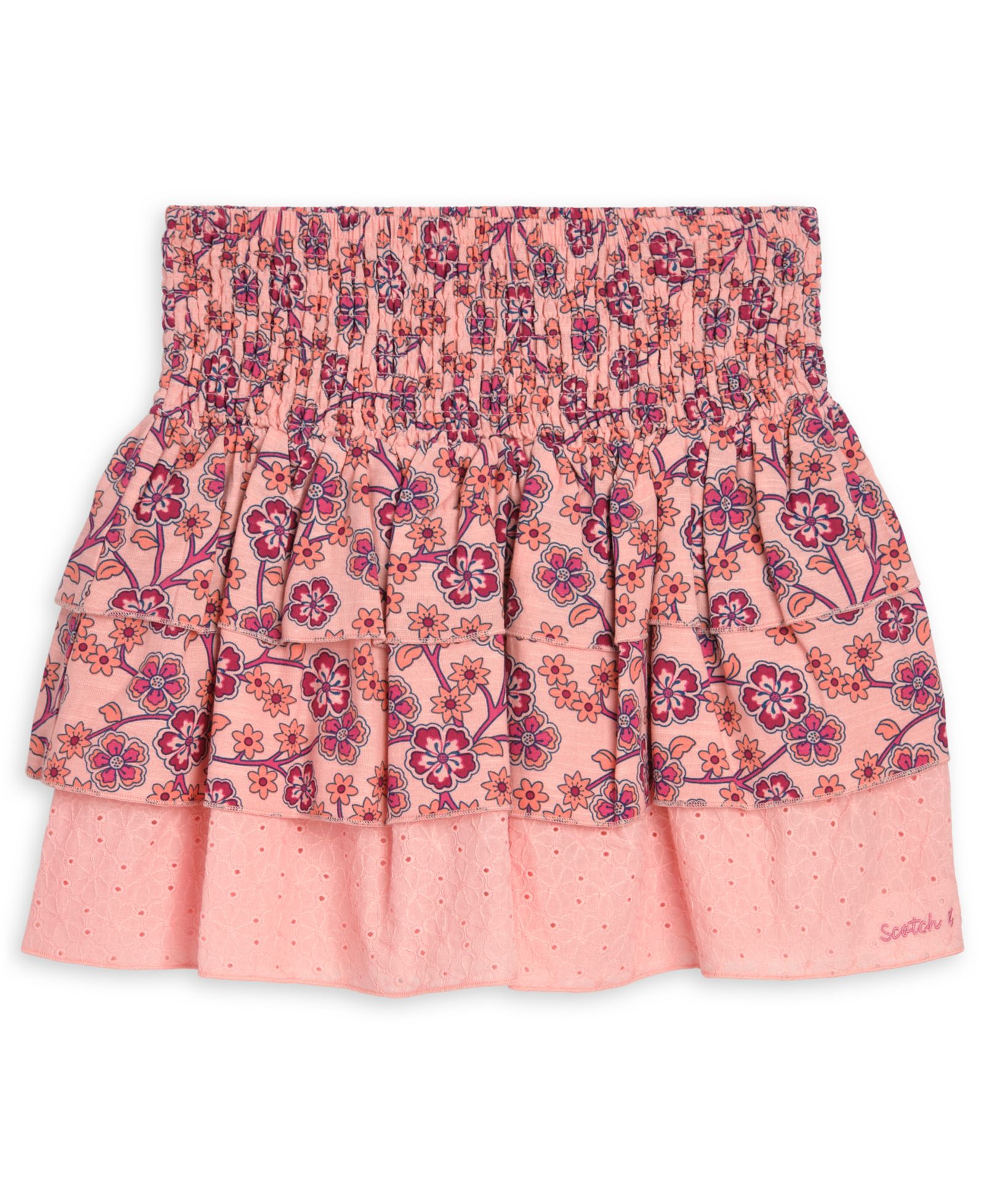 Детская юбка SCOTCH & SODA 7-16 Floral-Print Tiered Ruffle Mini Skirt
