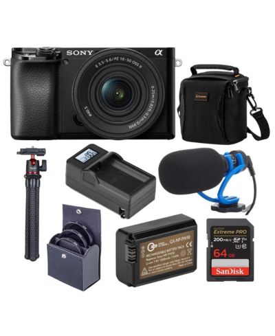 Sony Alpha a6100 24.2MP 4K Mirrorless Camera with 16-50mm Lens