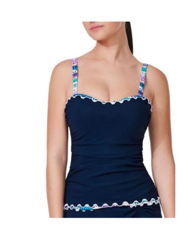 Profile by Gottex Women's Gottex Canva Tricolore E-Cup Tankini Top
