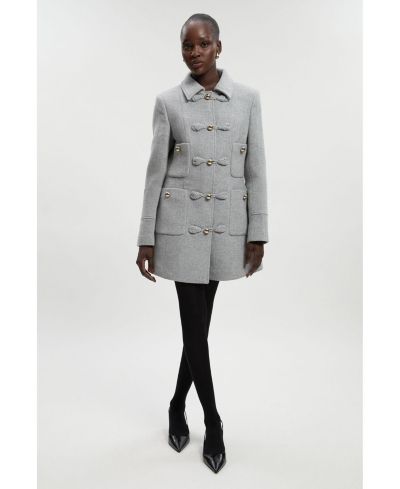 Женское торжественное пальто миди Karen Millen Sculpted с узлом спереди