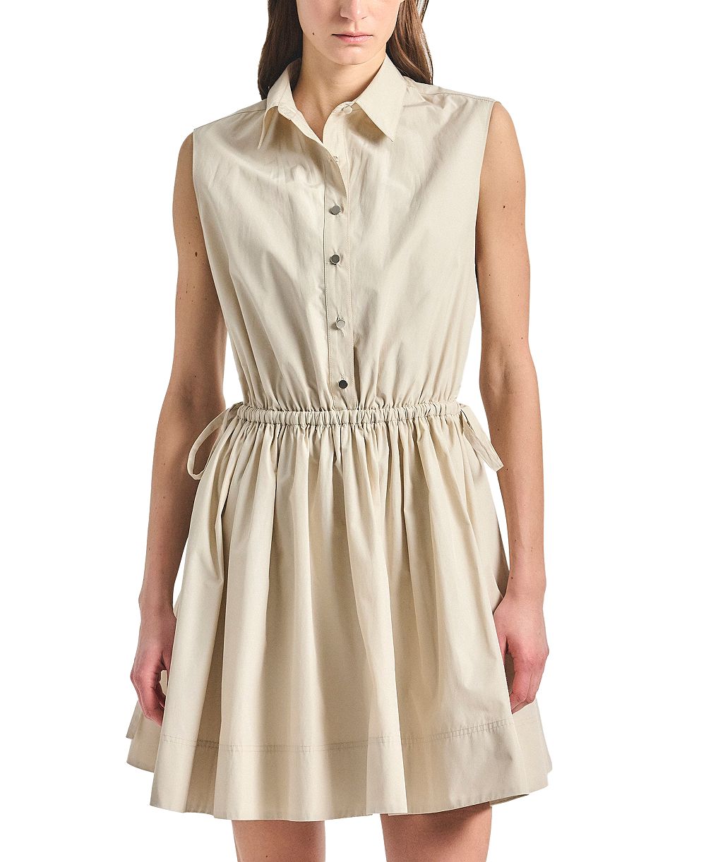 Женское платье-рубашка Derek Lam 10 Crosby Tristan Sleeveless Drawstring