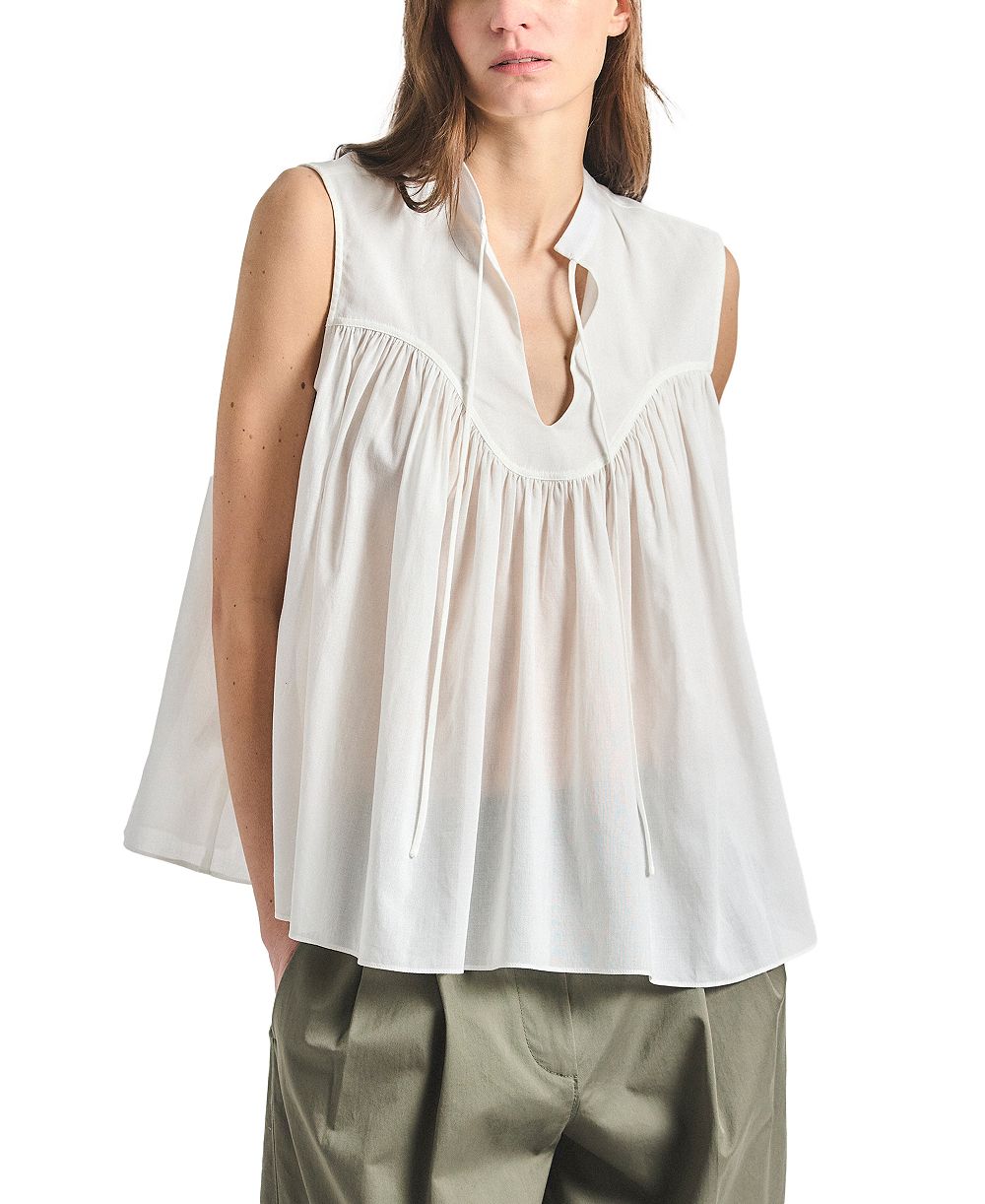 Derek Lam 10 Crosby Женский топ Chase Sheer Cotton Lawn без рукавов