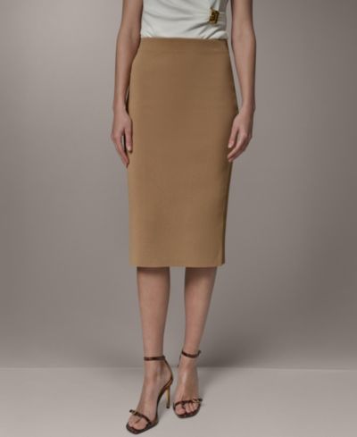 Donna Karan New York Женская трикотажная юбка с поясом