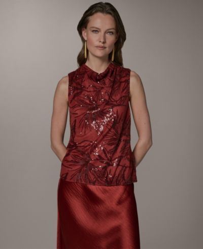 Donna Karan New York Women's Cowl Neck Top