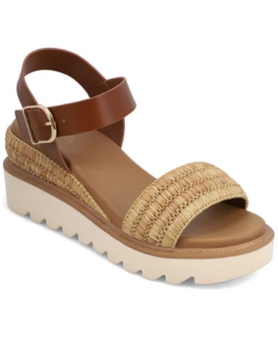 Женские сандалии MIA Odalys Raffia Platform Wedge