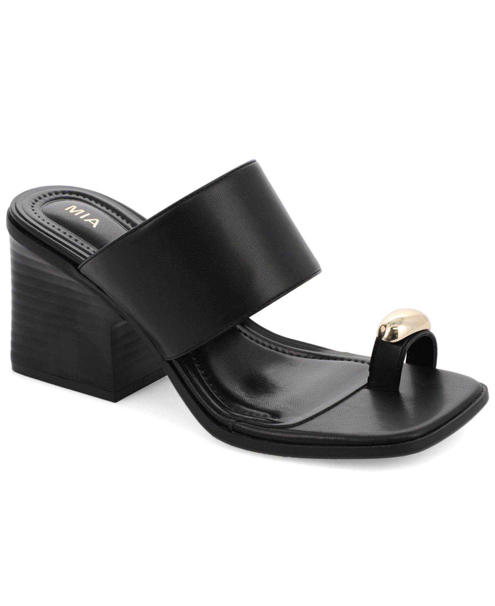 Женские босоножки MIA Fawn Block Heel Toe Ring Dress Sandals