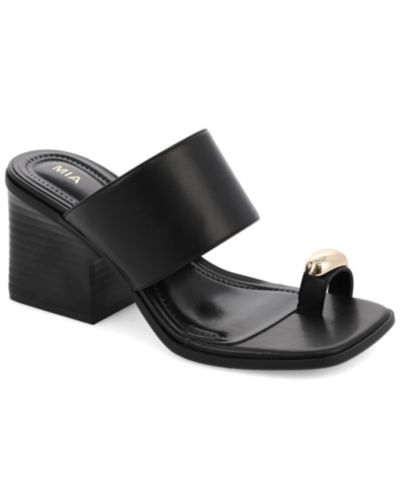 Женские босоножки MIA Fawn Block Heel Toe Ring Dress Sandals