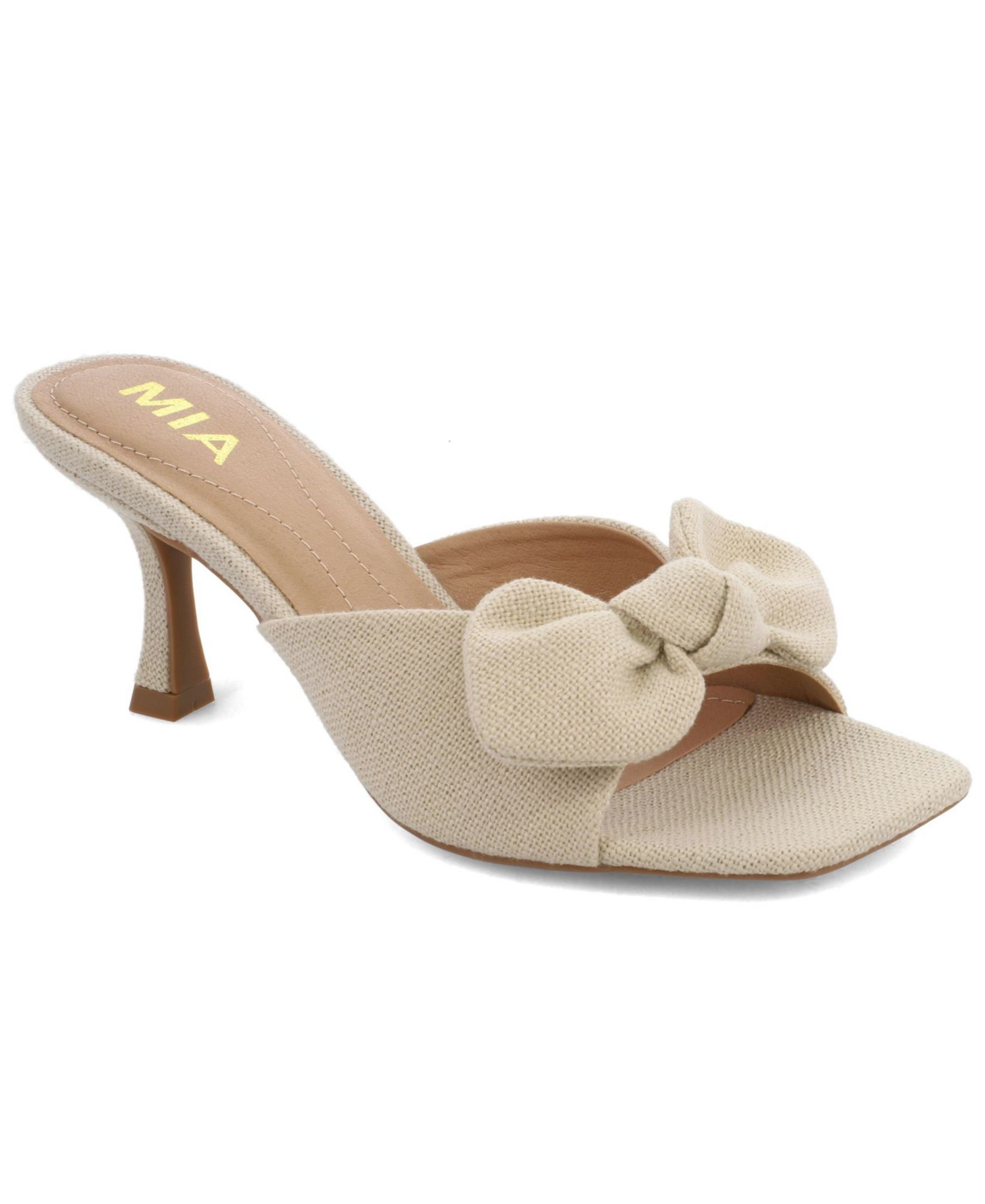 MIA Women's Elyzza Bow Kitten Heel Dress Sandals