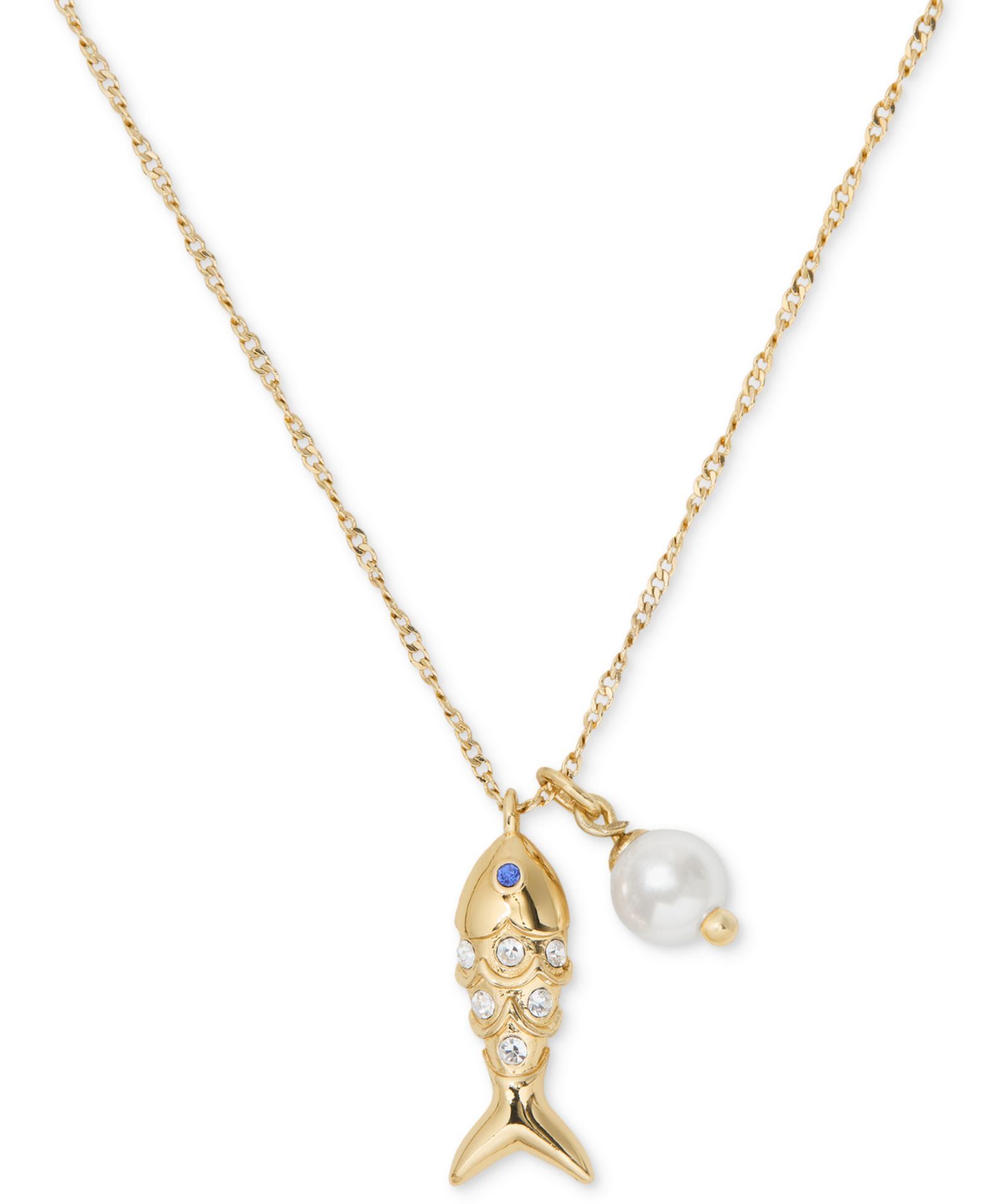 kate spade new york Gold-Tone Summer Daze Fish Short Pendant Necklace