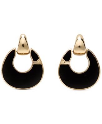kate spade new york Gold-Tone KS Duo Hoop Earrings