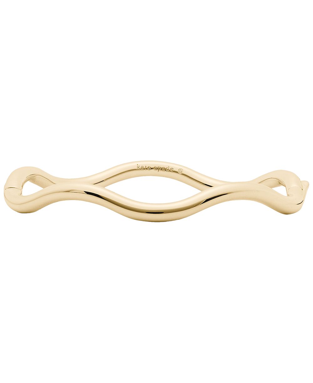 kate spade new york Тонкий браслет-бэнгл Wave Gold-Tone