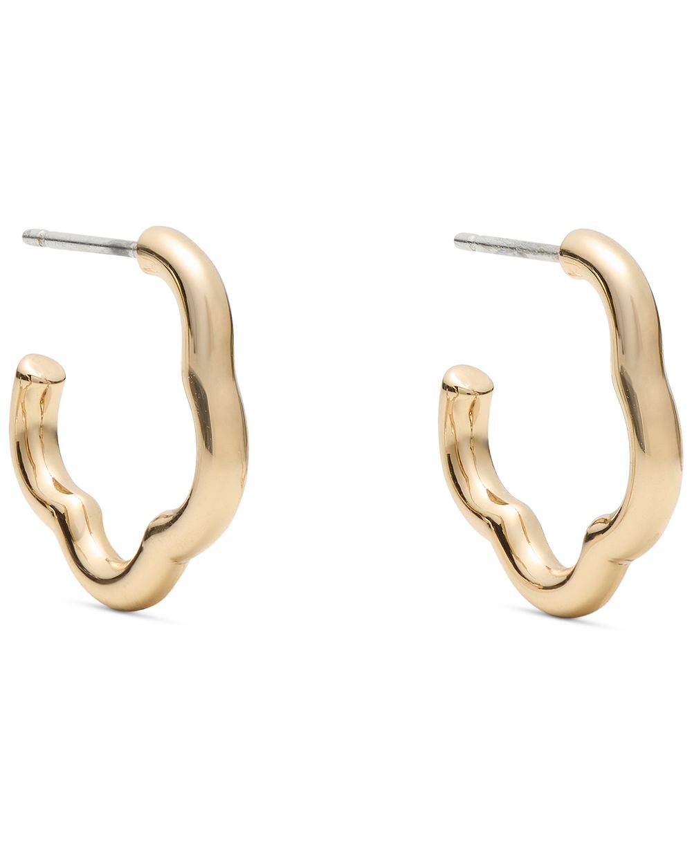 kate spade new york Gold-Tone Wave Huggie Earrings