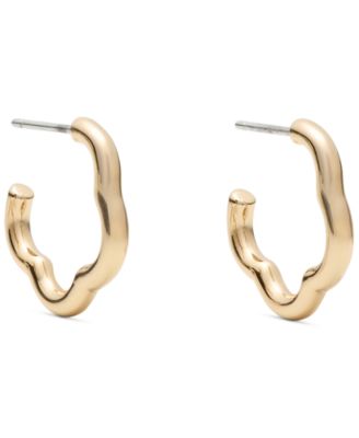 kate spade new york Gold-Tone Wave Huggie Earrings