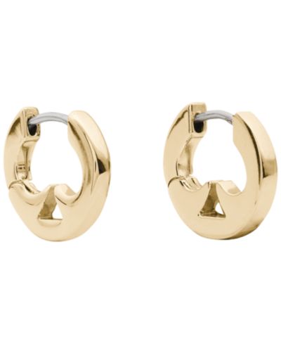 Серьги-кольца kate spade new york Gold-Tone Every Day Cutout Huggie