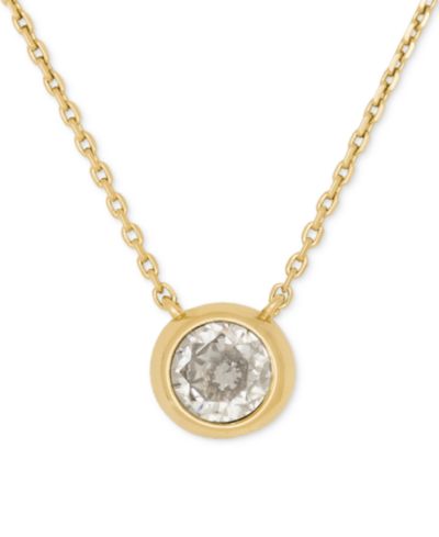kate spade new york Gold-Tone Molten Glass Stone Short Pendant Necklace