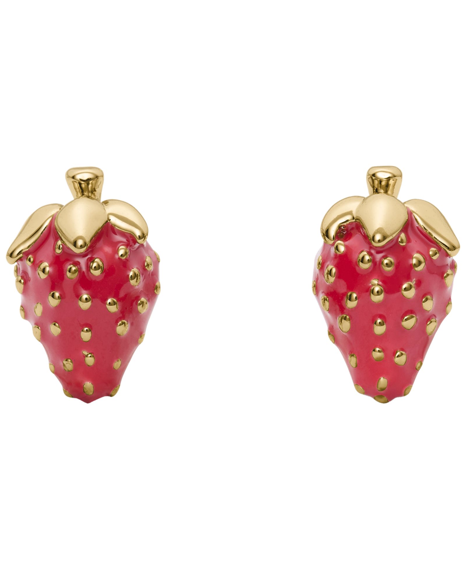 Серьги-гвоздики kate spade new york Gold-Tone Secret Garden Strawberry