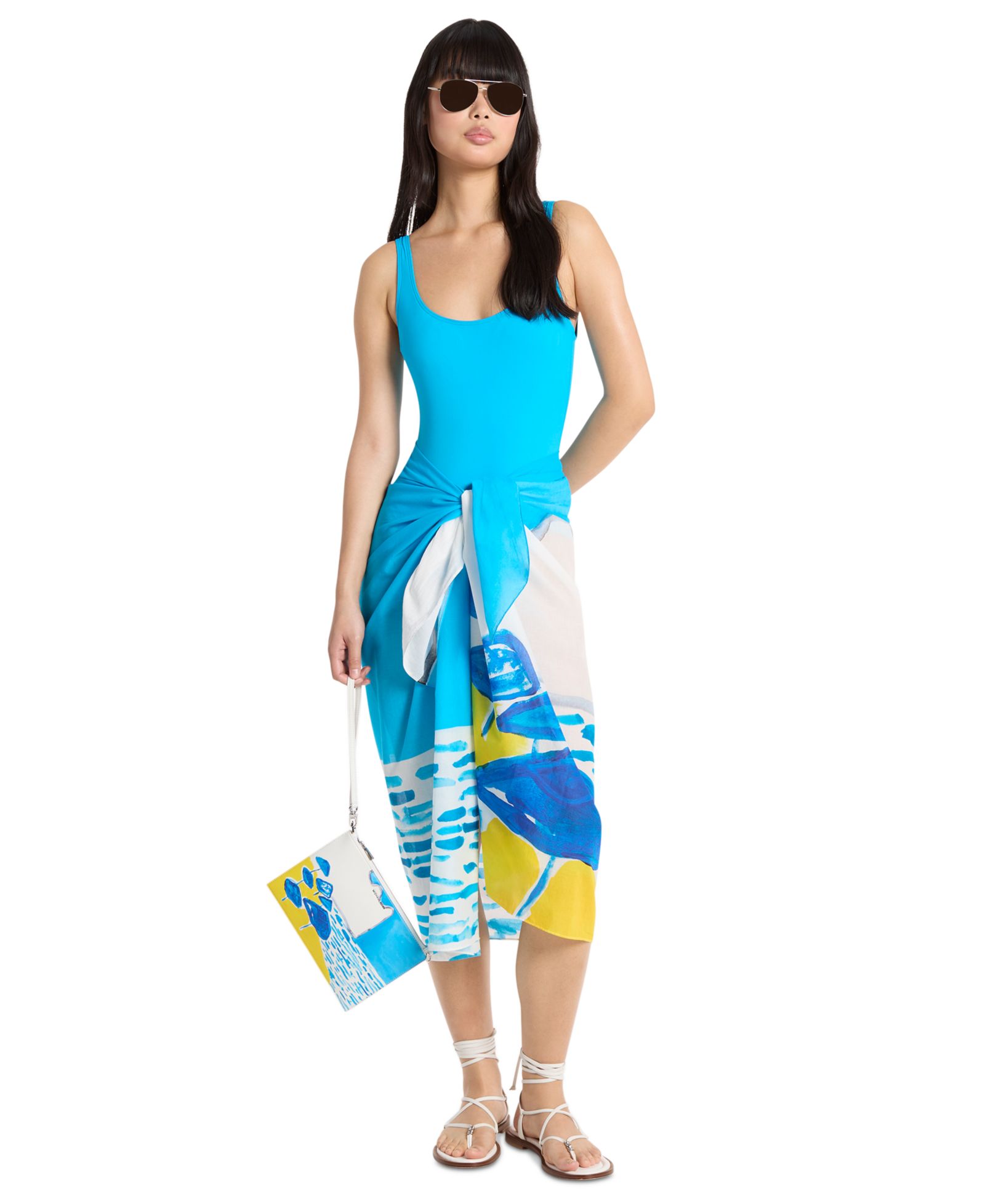 Women's Printed Woven Beach Cover-Up Sarong