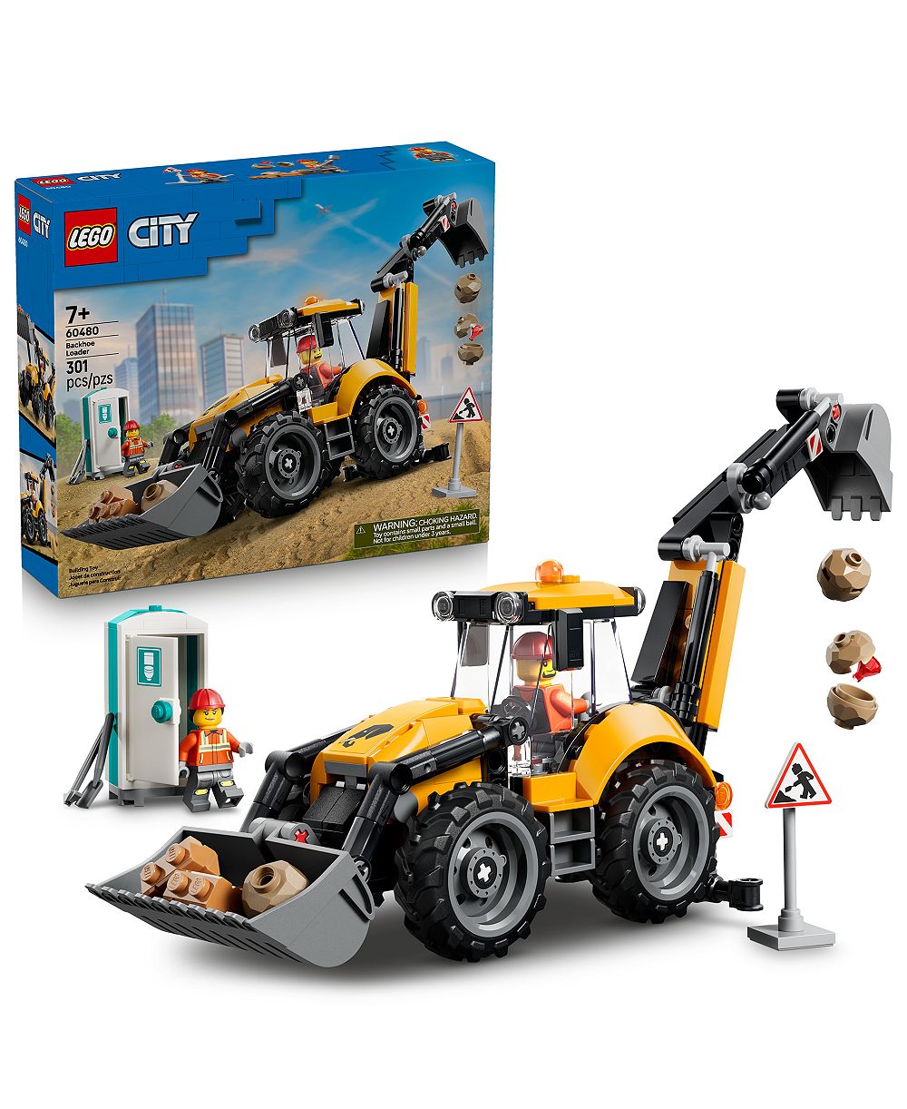 LEGO® City Backhoe Loader 60480 конструктор, 301 деталей, для возраста 7+