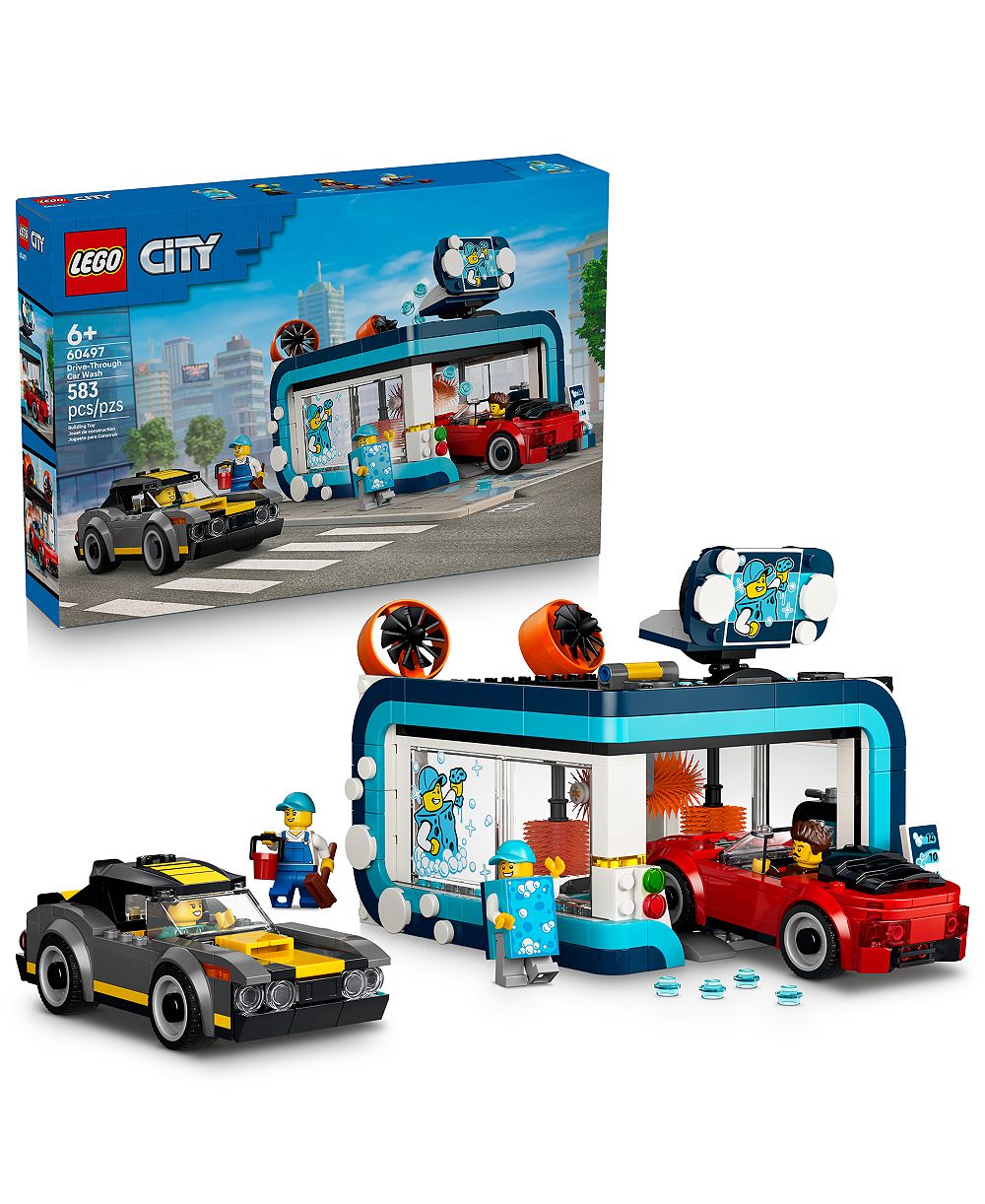 LEGO® City Drive-Through Car Wash 60497 конструктор, 583 деталей, для возраста 6+