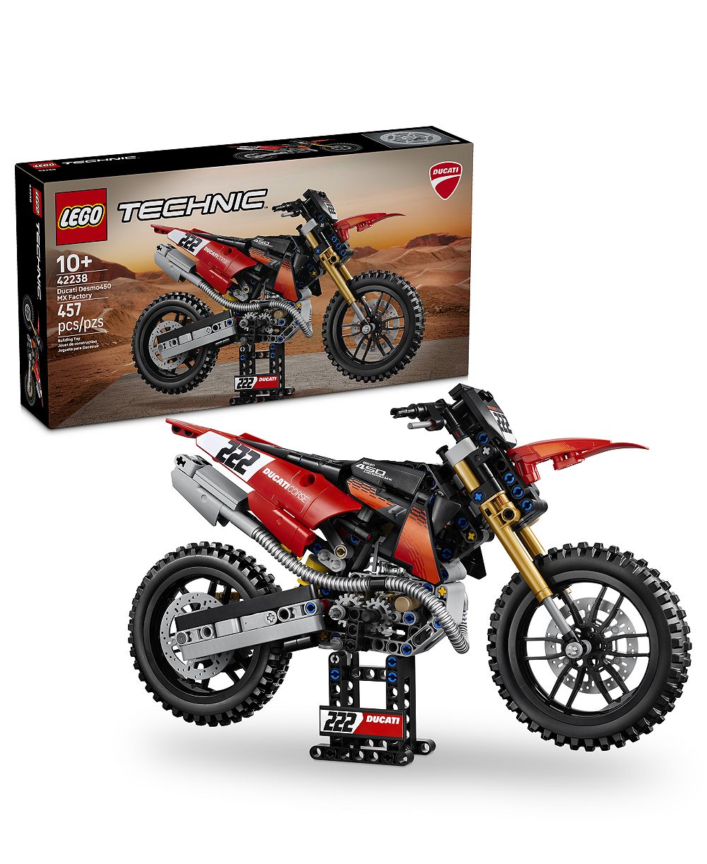 LEGO Technic Ducati Desmo450 MX Factory Motorcycle 42238, 457 деталей