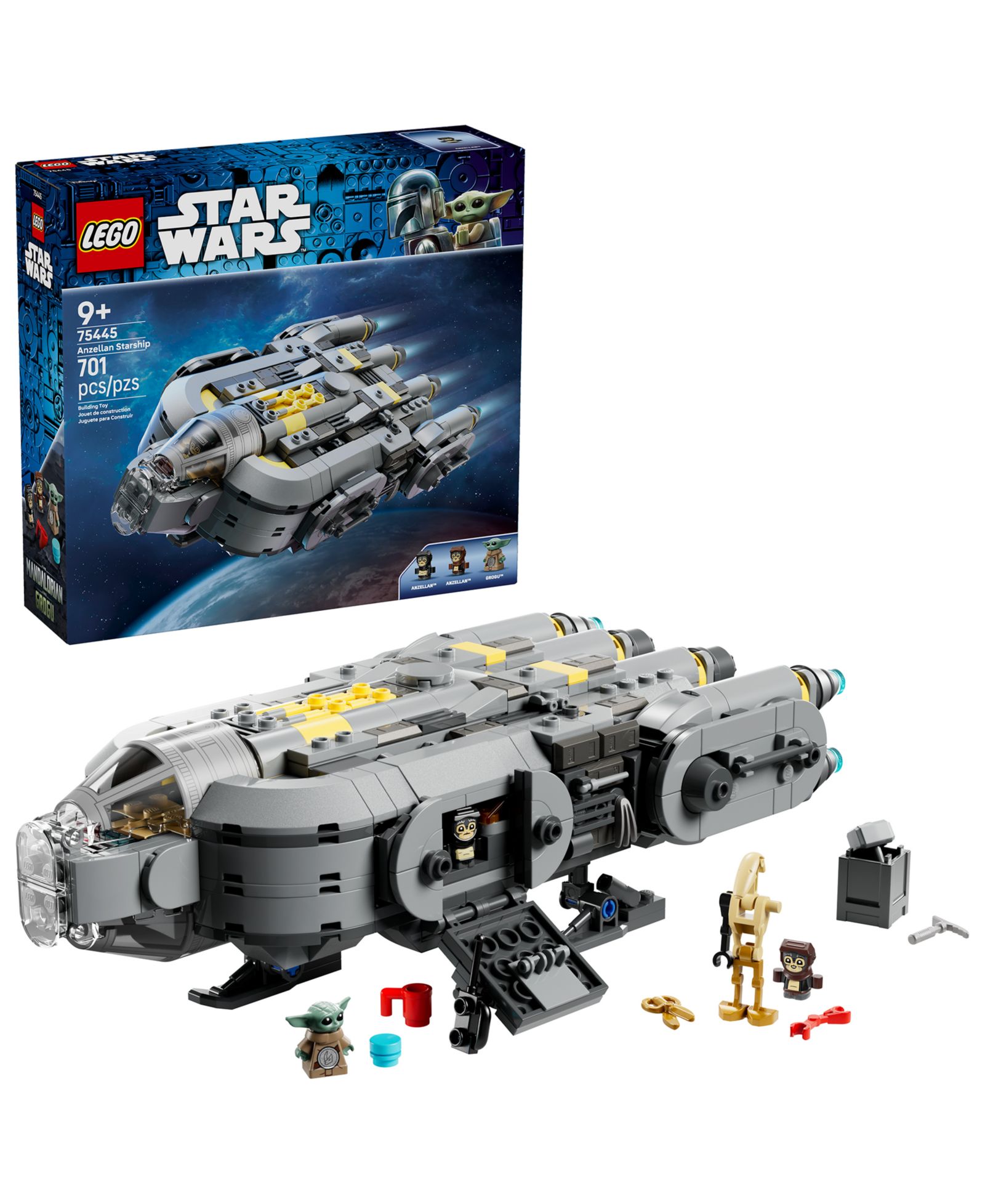 Конструктор LEGO® Star Wars: The Mandalorian and Grogu Anzellan Starship 75445, 701 Pieces