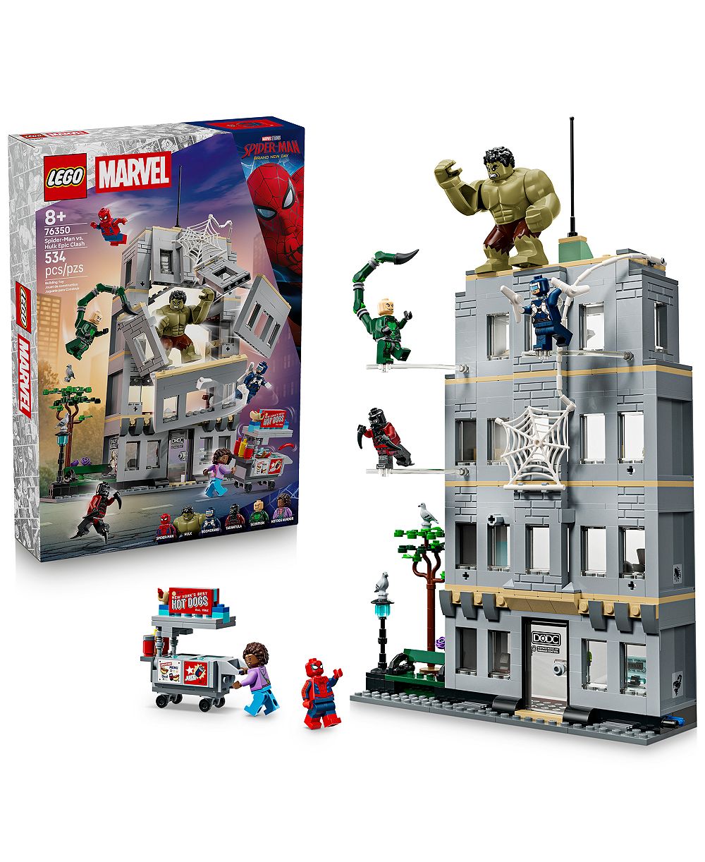 Конструктор LEGO® Marvel Spider-Man vs. Hulk Epic Clash 76350 534-Piece Building Set, Ages 8+