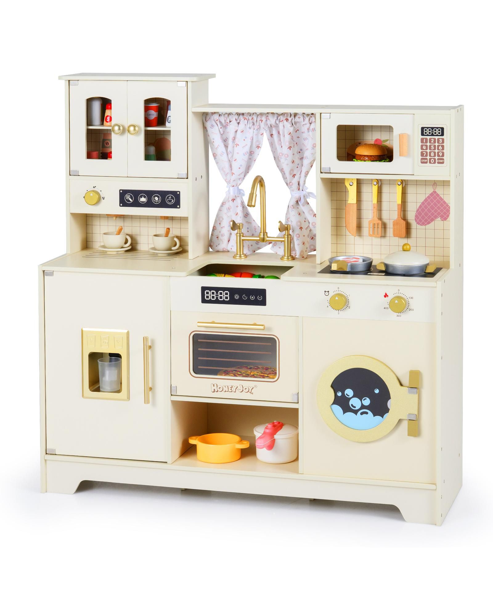 Mecale игровой набор Mecale Wooden Toy Kitchen Playset с 14 аксессуарами для детей от 3 лет