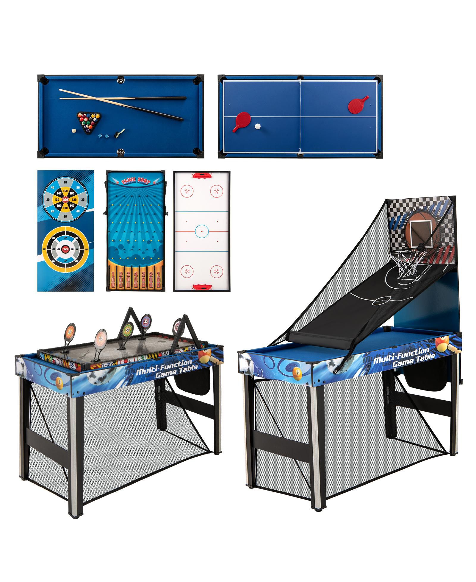 Игровой стол Mecale 10-in-1 с настольным теннисом, баскетболом и футболом