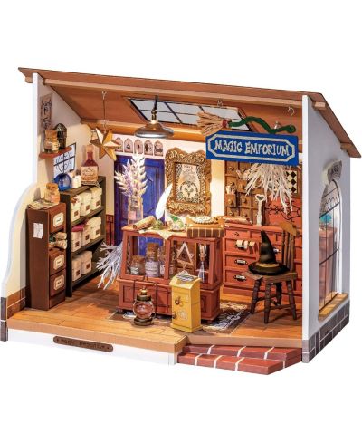 Robotime DIY Miniature Dollhouse Kit Tiny House DIY Kit 1:20 Miniature House Miniature Hobbies for Christmas Decorations Gifts Book Nook Kits