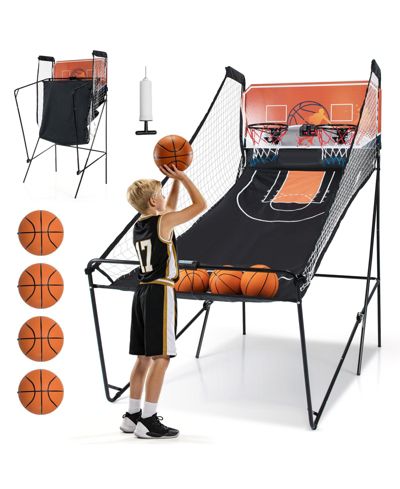 Mecale Basketball Arcade Game Collection Foldable 8-Mode LED Scoreboard, Ages 8+
