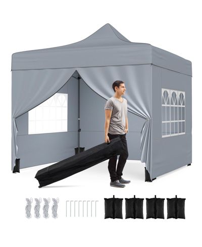 Раскладной тент Mecale 10x10 ft с 4 съемными боковыми стенками и сумкой на колесах
